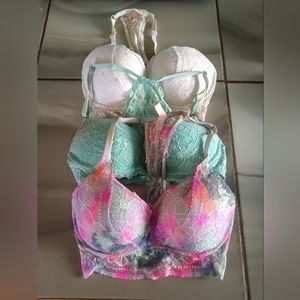 Lot of 3 PINK VS size D-DD Small bras